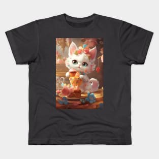 Cute Dessert Kitty 1 Kids T-Shirt